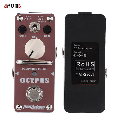 AROMA AOS-3 True Bypass Octpus Polyphonic Octave Electric Guitar Effect Pedal Mini Single Effect Processor Guitar Accessories ► Photo 1/6