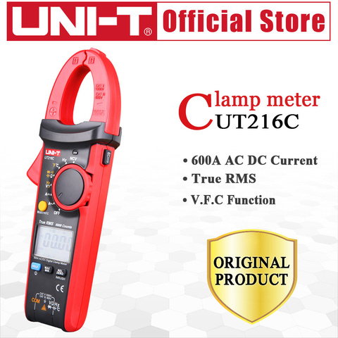 UNI-T UT216C 600A Digital AC DC Clamp Meter Current Clamp Multimeter DC Amper Meter Frequency Capacitance Temperature NCV Test ► Photo 1/6