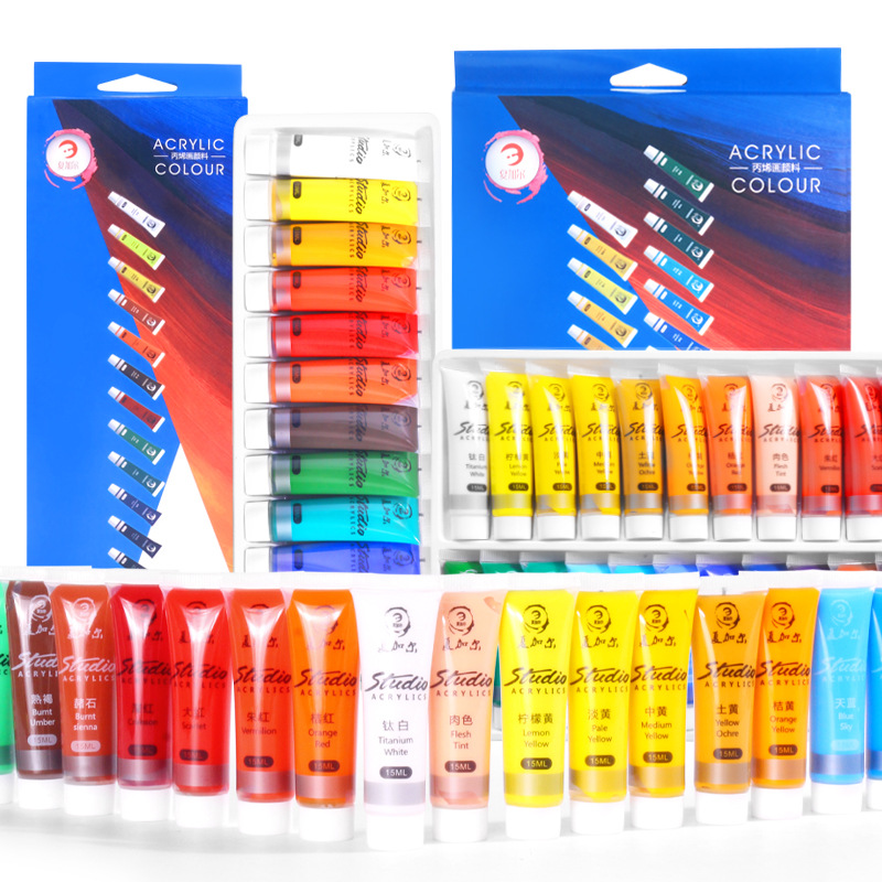 6 ML 12 Color Professional Acrylic Paint Watercolor Set Hand Wall Painting  Brush pigment powder - Price history & Review, AliExpress Seller - After  90 Store Store