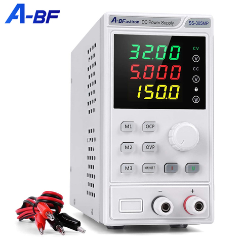 A-BF Laboratory DC Power Supply Unit Adjustable 4 Digit Mini Lab Bench Power Supply Source Memory Function Voltage Regulator ► Photo 1/6