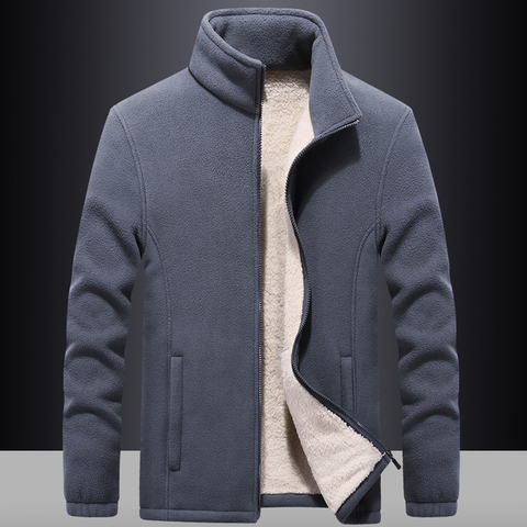Men's windbreaker Thick Fleece Jackets outwear Sportswear 7XL 8XL 9XL Wool Liner Hoody Warm Hoodies Thermal Coat Sweatshirts Men ► Photo 1/5