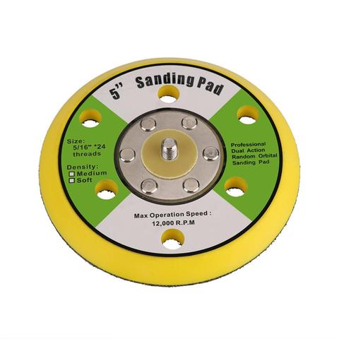 Professional 5 Inch 12000rpm Dual Action Random Orbital Sanding Pad Plate with 6 Holes for Pneumatic Sanders Disc Air Polishers ► Photo 1/4