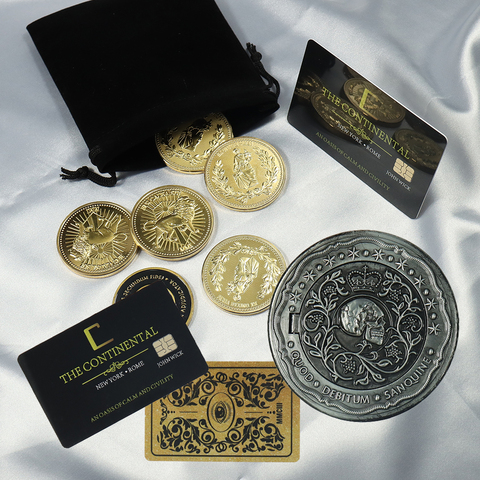 John Wick Blood Oath Marker Cosplay Keanu Reeves Sliver Metal Coin Halloween Costume Props Fans Collection ► Photo 1/6