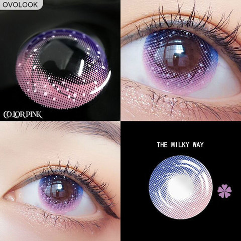 OVOLOOK-1 Pair Lenses Colored Lenses for Eyes Contact Lenses for Eyes MILKY WAY Eye Color Lens Colored Eye Contacts ► Photo 1/3