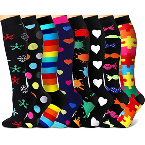 40 styles Quality Unisex Compression Stockings Cycling Socks Fit For Edema, Diabetes, Varicose Veins, Running Marathon Socks ► Photo 1/6