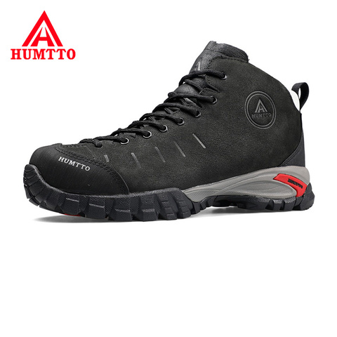 HUMTTO Winter Lace-up Waterproof Casual Shoes for Men Brand Genuine Leather Man Boots Non-slip Mens Outdoor Sneakers Big Size ► Photo 1/6