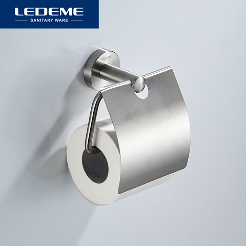 LEDEME Toilet Paper Roll Holder Wall Mounted Cup Bath Accessories Toilet Paper Stand Holder Waterproof Design L71703 ► Photo 1/6