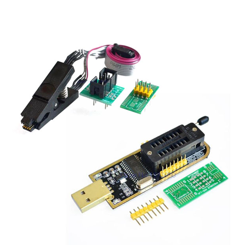 CH341A 24 25 Series EEPROM Flash BIOS USB Programmer Module + SOIC8 SOP8 Test Clip For EEPROM 93CXX / 25CXX / 24CXX DIY KIT ► Photo 1/5