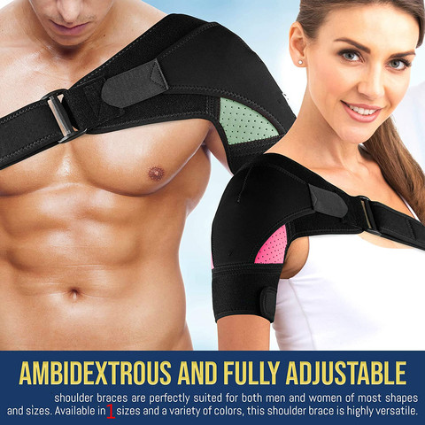Shoulder Brace Support With Adjustable Strap Breathable Neoprene Shoulder Support ► Photo 1/6