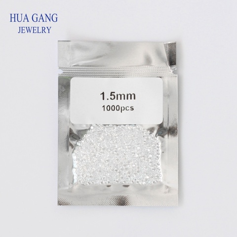 Small Size 0.6~2.4mm 10PCS~10000PCS Round White Cubic Zirconia Stones Round Brilliant Cut Loose CZ StonesКруглый Белый Цирконий ► Photo 1/6