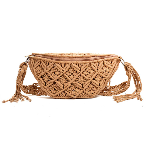 Waist bag cotton woven outdoor wallet summer new wild personality fashion handbag ► Photo 1/6