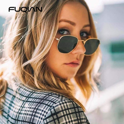 FUQIAN Classic Metal Polarized Sunglasses Men Fashion Polygon Sun Glasses Women Vintage Hexagon Male Driving Glasses UV400 ► Photo 1/6