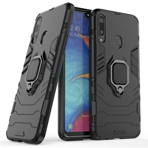 For Samsung Galaxy A10S A20S A30S A50S Case Shockproof Armor Ring Magnetic Car Hold Soft Bumper Cover for A10 A20 A30 A50 Cases ► Photo 1/6