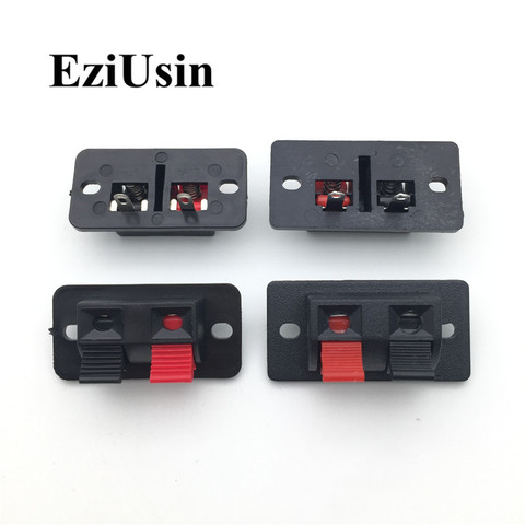 5Pcs/Lot 2 Positions Connector Terminal Push in Jack Spring Load Audio Speaker Terminals 2P ► Photo 1/3