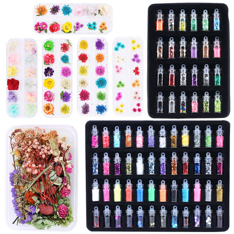 Real Dried Flowers Dry Plants Pressed Flowers Epoxy Resin Glitter Powder Epoxy Resin Filling Material For Jewelry Making DIY ► Photo 1/6