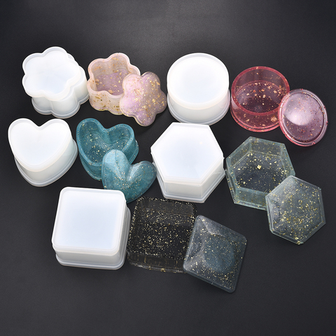 A) Heart Silicone Resin Mould Resin Pendant Jewellery Molds DIY