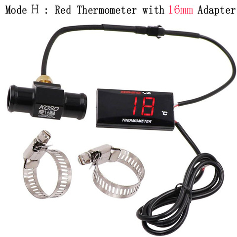 KOSO Motorcycle Thermometer For YAMXHA NMAX XMAX TMAX LED Digital Display Water Temperature Adapter Sensor Accessories Set ► Photo 1/6