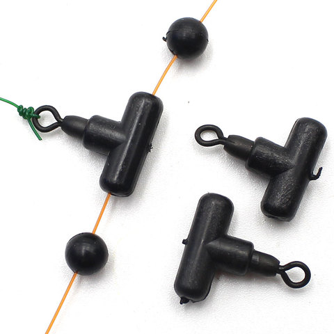 15 PCS Fishing Tackle Swivels Carp Rig Rings Clip Fishing Line Slider Beads Running Ledger Zip Black Slider Beads ► Photo 1/6