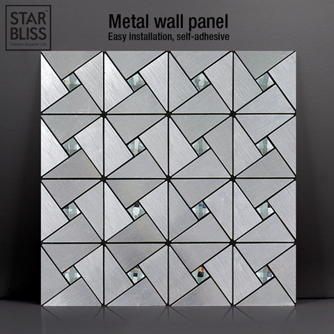 3D wall panel Metal Geometric Pattern Mural 3d Wallpaper Luxury Walls Paper for Living Room Bedroom Bathroom Kitchen Walls Decor ► Photo 1/6