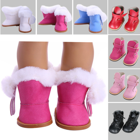 Doll Shoes Plush Winter Snow Boots For 18 Inch American &43 Cm Baby Doll Accessories Our Generation Girl`s Toy Christmas Gifts ► Photo 1/6