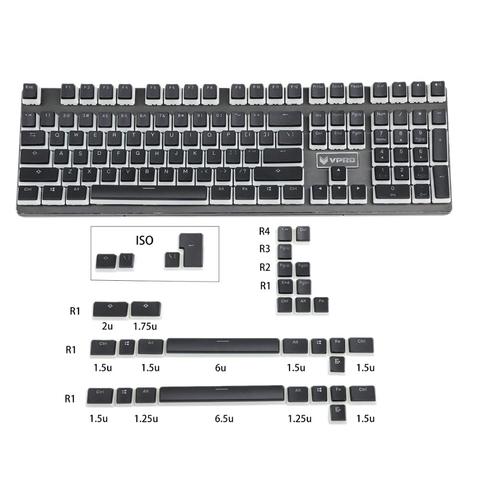 YMDK PBT Double Shot Shine Through ANSI ISO Pudding Keyset For MX Mechanical Keyboard Corsair Razer Ducky SF KBD75 68 Keychron ► Photo 1/6