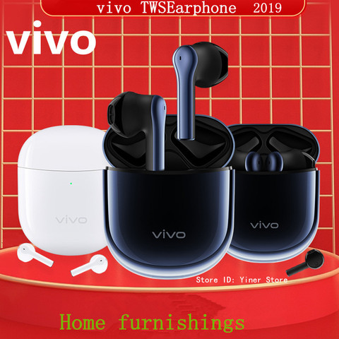 Vivo Tws 2022 Earphone True Wireless Bluetooth Headset Blue White General In-Ear Earplugs Smart Touch Genuine Long Life Real ► Photo 1/6