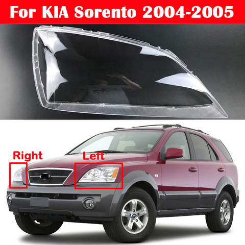 Front Car Headlamp Auto Light Case Transparent Lampshade Lamp Shell Headlight Lens Glass Cover For KIA Sorento 2004 2005 ► Photo 1/6