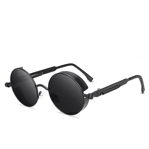 Classic Gothic Steampunk Style Round  Sunglasses  Men Women Brand Designer Retro Round Metal Frame Colorful Lens Sun Glasses ► Photo 1/6
