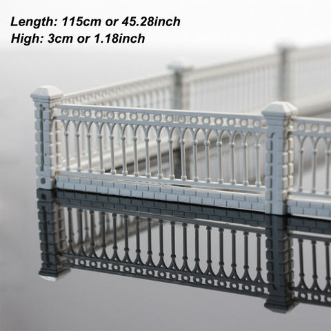 1 Meter Model Railway White Building Fence Wall 1:87 HO OO Scale LG10001 ► Photo 1/4