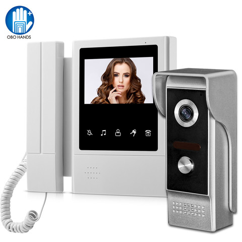 4.3 inch Home Intercom Video Door Phone Video Intercom Doorbell Doorphone Waterproof 700TVL Camera Two-way Audio IR Night Vision ► Photo 1/6