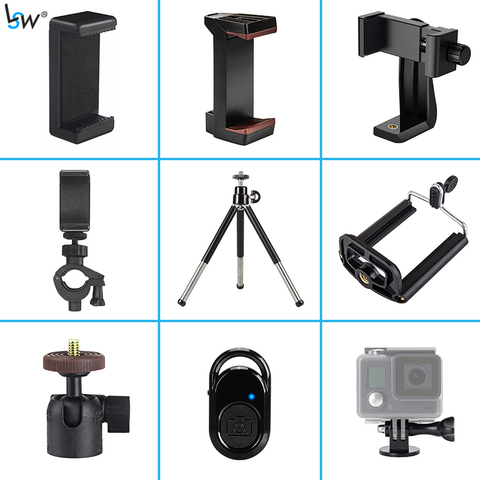 Universal Tripod Accessory Mount Gopro Adapter Cell Phone Holder Clip Hot Shoe Bluetooth with 1/4 Screw ► Photo 1/6