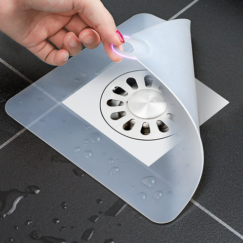 Silicone Floor Drain Deodorant Pad Toilet Sewer Anti Odor Floor Drain  Cover Sink Water Stopper Bathroom Equipment For Home ► Photo 1/6