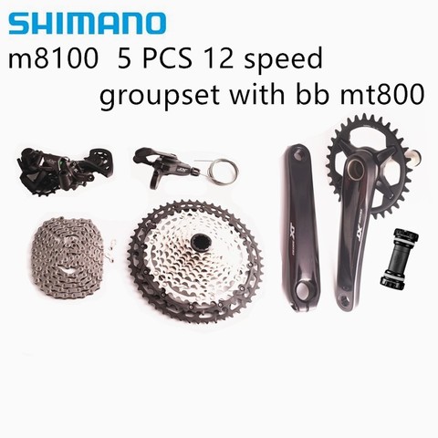 SHIMANO DEORE XT M8100 12s Groupset 32 34 36 170/175 crankset Shifter Rear Derailleur Chain Cassette MTB bike 1x12-Speed 51T ► Photo 1/6