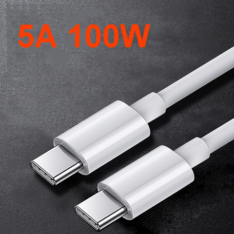 100W 60W USB C To USB Type C Cable USBC PD Fast Charger Cord USB-C Type-c Cable For Xiaomi mi 10 Pro Samsung S20 Macbook iPad ► Photo 1/6