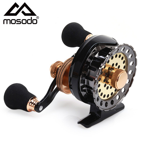 Mosodo 6+1 Bearings Winter Ice Reel Raft Fishing Wheel Left/ Right Hand Gear Ratio 2.6:1 High Speed Fishing Reel Tackle ► Photo 1/6