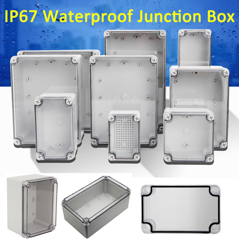 IP67 PC Transparent Box ABS Plastic Waterproof Project Junction Box Electrical Clear Cover Enclosure Distribution Case Supplies ► Photo 1/6