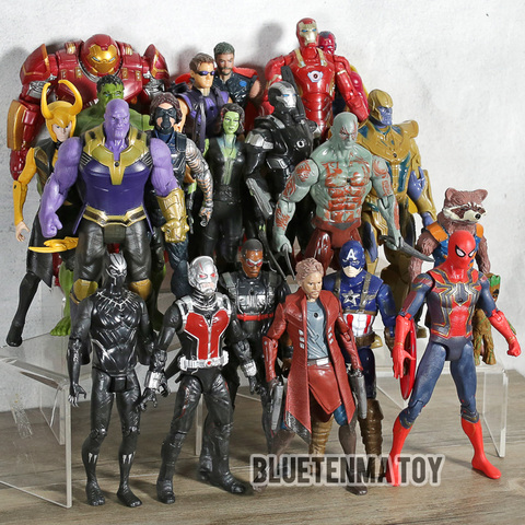 21pcs/set Marvel Avengers Infinity War Super Hero Ant-man Thor Iron Man Thanos PVC Figure Model Toys with Light ► Photo 1/5