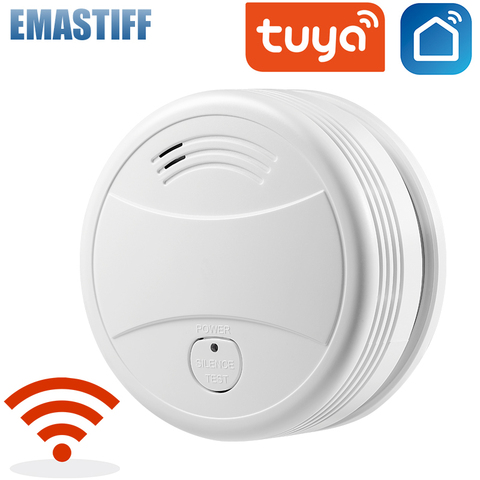 Independent Smoke Detector Sensor Fire Alarm Home Security System Firefighters Tuya WiFi/433mhz Smoke Alarm Fire Protection ► Photo 1/6