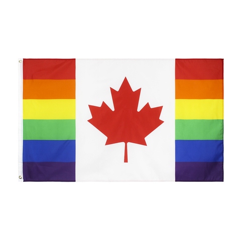 johnin 90x150cm LGBTQIA LGBT rainbow canadian gay pride flag of canada ► Photo 1/6