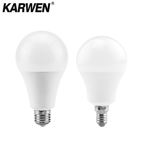 KARWEN Lampada LED E27 LED lamp bulb  E14 AC 220V 230V 240V 3w 6w 9w 12w 15w 18w 20w LED Spotlight Table lamp light ► Photo 1/6