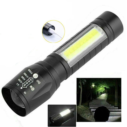 Shustar Led flashlight Ultra Bright torch L2/V6 Camping light 5 switch Mode waterproof Zoomable Bicycle Light  use 18650 battery ► Photo 1/1