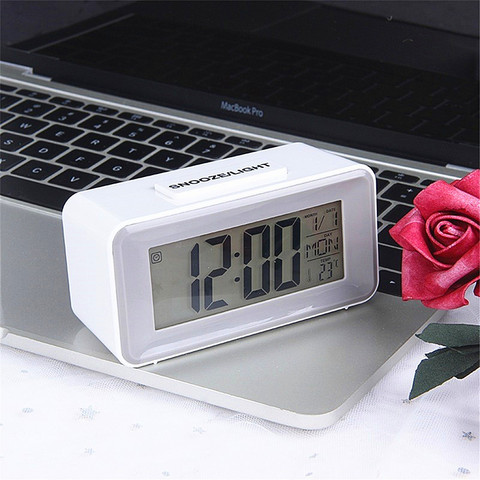 1PC Fashion Digital Led Alarm Clocks Electronic Table Calendar LCD Desk Timer Student Clocks With Week Snooze Thermometer ► Photo 1/6