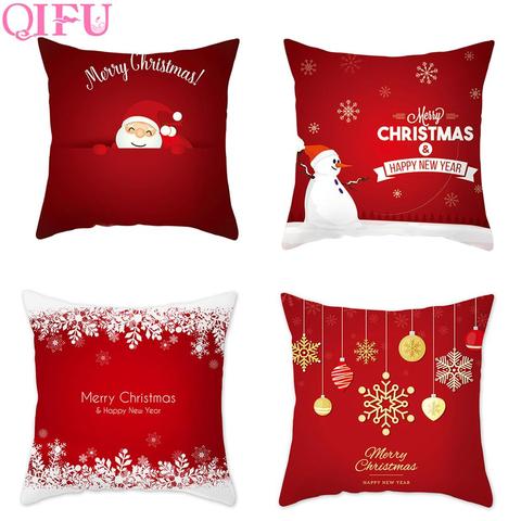 Merry Christmas Decor for Home 2022 Christmas Ornaments Christmas Pillowcase Navidad Xmas New Year 2022 Elk Snowflake Santa 45cm ► Photo 1/5