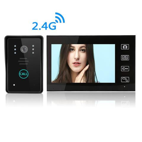 7 Inch Wireless Video Doorbell Villa Video Door Intercom Equipment Remote Open Electronic Lock Built-in Battery ► Photo 1/5