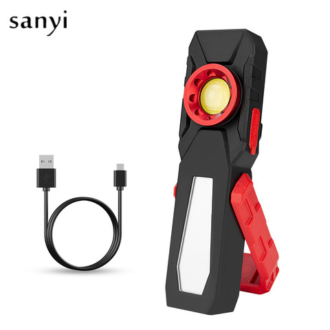 Magnetic COB LED Working Light USB Charging Flashlight Inspection Light Handy Torch Portable Lantern With Hook Mobile Power Bank ► Photo 1/6