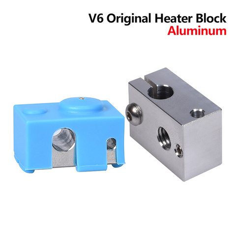 High Quality V6 Heater Block Aluminum Silicone Socks for E3D V6 J-head hotend PT100 3D Printer Parts V6 Nozzle Heat Block Titan ► Photo 1/6