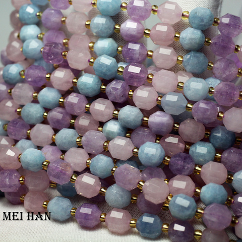 Meihan (2 strand/set) Natural dream quartz 7*8mm faceted sharp energy column loose beads stone for Christmas jewelry making DIY ► Photo 1/3