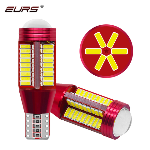 EURS 2pcs High Power T10 501 194 W10W 4014 LED 78SMD Car Canbus Error Free Wedge Dome License Plate Light Lamp New Styling White ► Photo 1/6