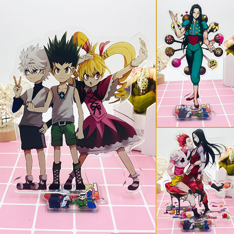 Hunter X Hunter Gon Freecss Killua Zoldyck Acrylic Figure Stand Model Toys Anime Two-sided Action Models Gift ► Photo 1/6