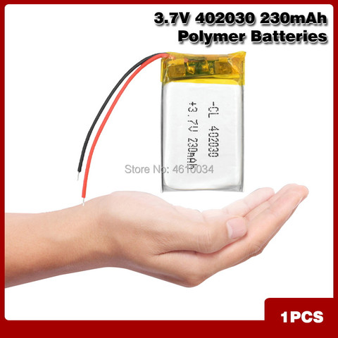 High capacity 402030 3.7v 230mAh li-ion Lipo cells Lithium Li-Po Polymer Rechargeable Battery For Bluetooth GPS MP3 MP4 Recorder ► Photo 1/6
